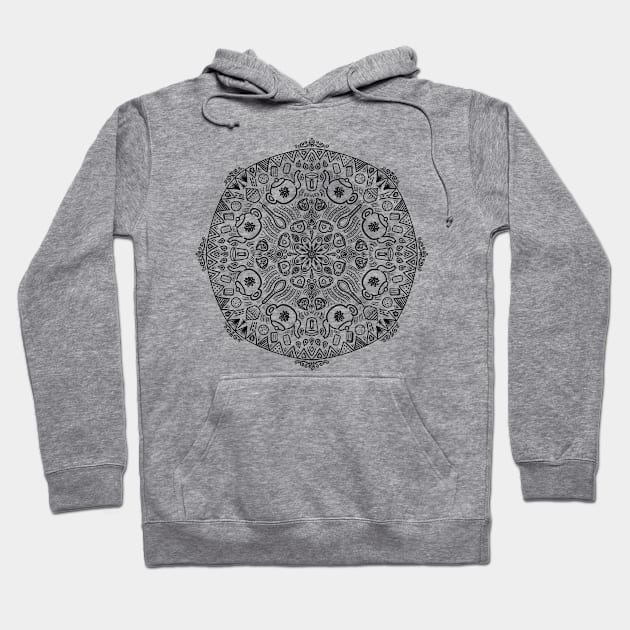 Tea Time Mandala Hoodie by seeannadraw